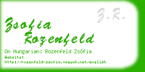 zsofia rozenfeld business card